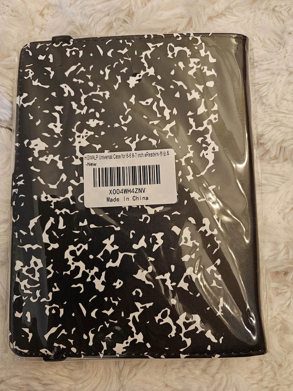 Kindle Case✨️Classic Black & White Composition Book with Elastic Closure